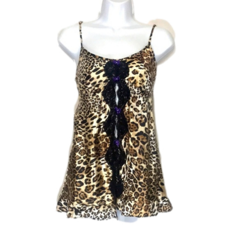 𝅺In Bloom by Jonquil Leopard Print Chemise Medium